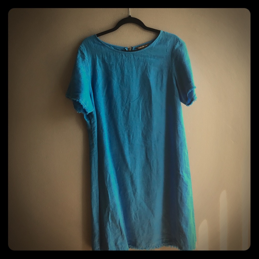 Tommy Bahama blue linen dress